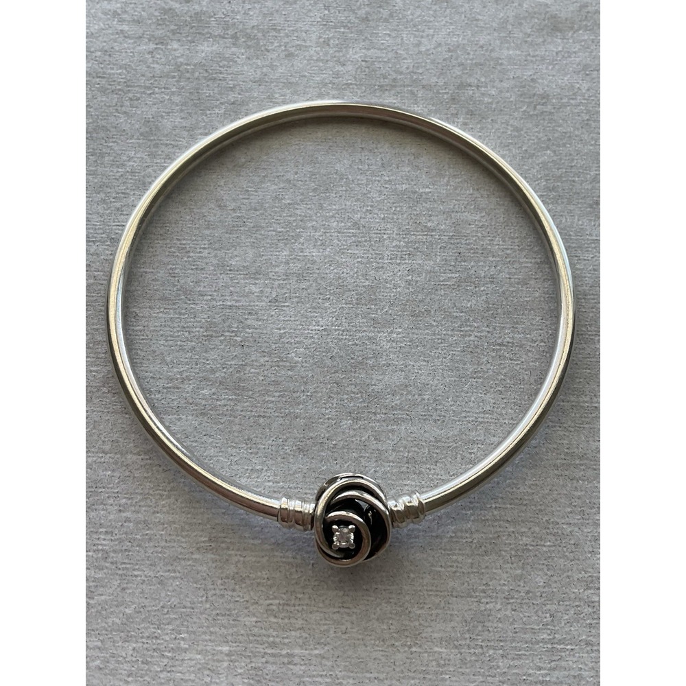 Pandora Moments Encircled Clasp Bangle Bracelet ALE 925 Sterling Silver